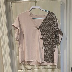 Stylish Pink and Black Women's Top